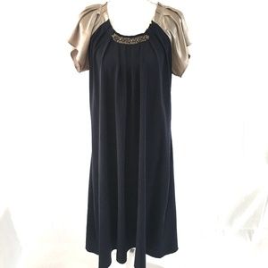 Simply Vera Wang Blue & Taupe Dress